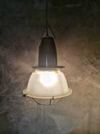 Small original vintage pendant light with translucent shade, Russia 1970s – thumbnail 15