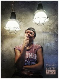 Small original vintage pendant light with translucent shade, Russia 1970s – thumbnail 1