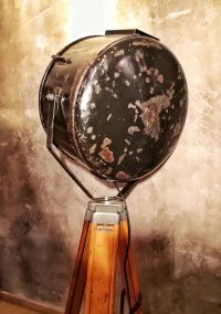 Lampada con treppiede vintage originale XXL con specchio, URSS anni '70 – miniatura 4