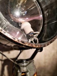 Lampada con treppiede vintage originale XXL con specchio, URSS anni '70 – miniatura 12