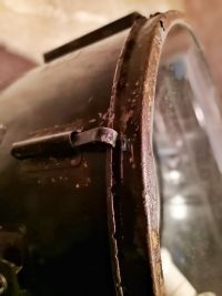 Lampada con treppiede vintage originale XXL con specchio, URSS anni '70 – miniatura 10