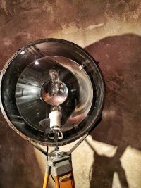 Lampada con treppiede vintage originale XXL con specchio, URSS anni '70 – miniatura 18
