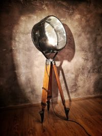 Lampada con treppiede vintage originale XXL con specchio, URSS anni '70 – miniatura 5