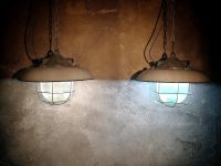 Original vintage lantern pendant light with ribbed glass, Poland – thumbnail 3