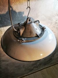 Original vintage lantern pendant light with ribbed glass, Poland – thumbnail 4