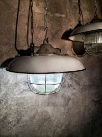 Original vintage lantern pendant light with ribbed glass, Poland – thumbnail 15