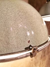Original vintage pendant light in light green with curved glass, 1970s – thumbnail 6