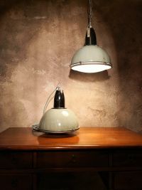 Original vintage pendant light in light green with curved glass, 1970s – thumbnail 11