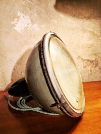 Original vintage pendant light in light green with curved glass, 1970s – thumbnail 10