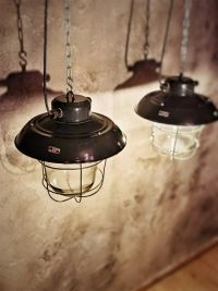 Original vintage lantern pendant light in black, Czechoslovakia 1960s – thumbnail 2