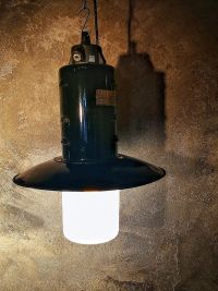 Original vintage Bauhaus lantern pendant light with opal glass, 1950s – thumbnail 22
