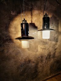 Original vintage Bauhaus lantern pendant light with opal glass, 1950s – thumbnail 15