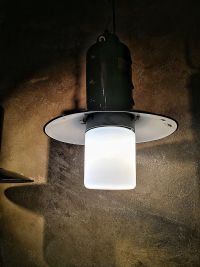 Original vintage Bauhaus lantern pendant light with opal glass, 1950s – thumbnail 14