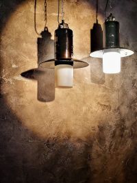 Original vintage Bauhaus lantern pendant light with opal glass, 1950s – thumbnail 7