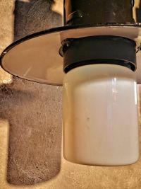 Original vintage Bauhaus lantern pendant light with opal glass, 1950s – thumbnail 24