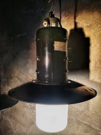 Original vintage Bauhaus lantern pendant light with opal glass, 1950s – thumbnail 6