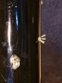Original vintage black Bauhaus pendant light, cast iron top, 1960s – thumbnail 14