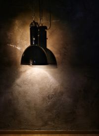 Original vintage black Bauhaus pendant light, cast iron top, 1960s – thumbnail 13