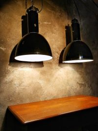 Original vintage black Bauhaus pendant light, cast iron top, 1960s – thumbnail 10