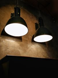 Original vintage black Bauhaus pendant light, cast iron top, 1960s – thumbnail 8
