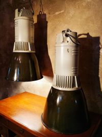 Original vintage XXL pendant light with narrow cone, Czech 1970s – thumbnail 3