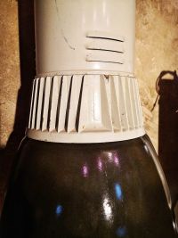 Original vintage XXL pendant light with narrow cone, Czech 1970s – thumbnail 14