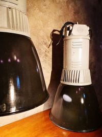 Original vintage XXL pendant light with narrow cone, Czech 1970s – thumbnail 7