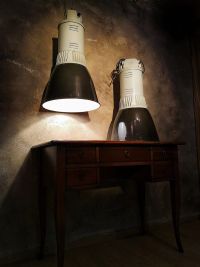 Original vintage XXL pendant light with narrow cone, Czech 1970s – thumbnail 6
