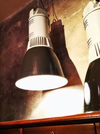 Original vintage XXL pendant light with narrow cone, Czech 1970s – thumbnail 12