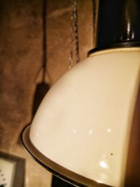 Small original vintage pendant light in white with black rim, 1970s – thumbnail 10