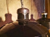 Original vintage pendant light in glossy black, Poland 1950s – thumbnail 15