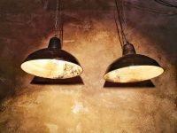 Original vintage black pendant light with patina, Poland 1930s – thumbnail 13