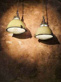 Large original vintage pendant light with glass top, Russia 1970s – thumbnail 13