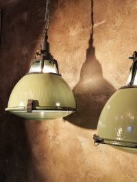 Large original vintage pendant light with glass top, Russia 1970s – thumbnail 11
