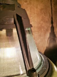 Large original vintage pendant light with glass top, Russia 1970s – thumbnail 18
