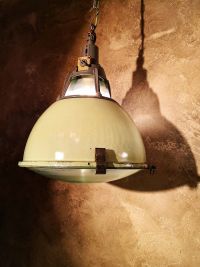 Large original vintage pendant light with glass top, Russia 1970s – thumbnail 7