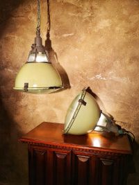 Large original vintage pendant light with glass top, Russia 1970s – thumbnail 5