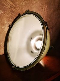 Large original vintage pendant light with glass top, Russia 1970s – thumbnail 16