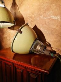 Large original vintage pendant light with glass top, Russia 1970s – thumbnail 4