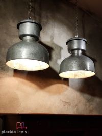 Lampada a sospensione vintage originale in metallo lucidato, Polonia – miniatura 7