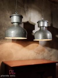 Lampada a sospensione vintage originale in metallo lucidato, Polonia – miniatura 8