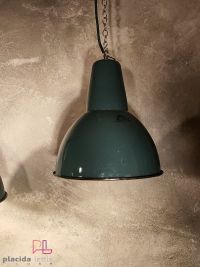 Lampada a sospensione vintage verde a collo lungo, Polonia anni '60 – miniatura 7