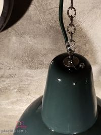 Lampada a sospensione vintage verde a collo lungo, Polonia anni '60 – miniatura 4