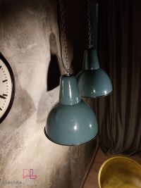 Lampada a sospensione vintage verde a collo lungo, Polonia anni '60 – miniatura 16