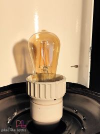 Faro da teatro vintage originale nero, parabola smaltata bianca, Bulgaria – miniatura 15