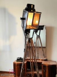Faro da teatro vintage originale nero, parabola smaltata bianca, Bulgaria – miniatura 4