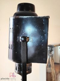 Faro da teatro vintage originale nero, parabola smaltata bianca, Bulgaria – miniatura 11