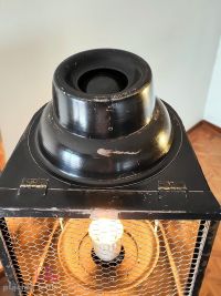 Faro da teatro vintage originale nero, parabola smaltata bianca, Bulgaria – miniatura 19