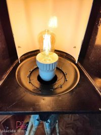 Faro da teatro vintage originale nero, parabola smaltata bianca, Bulgaria – miniatura 20