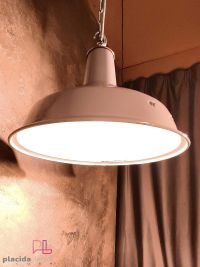 Lampada a sospensione vintage originale Benjamin RLM smaltata, anni '50 – miniatura 3